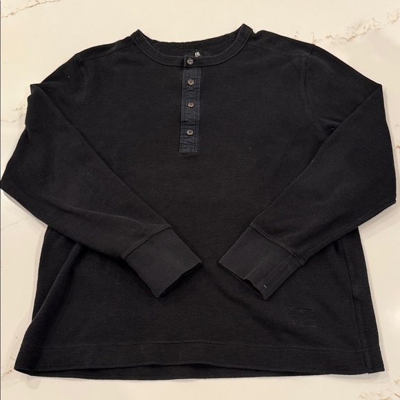 Banana Republic Other - Banana Republic Black Henley Pullover Sweatshirt Men’s Large
